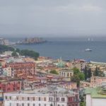 View on the bay of Naples, Dramatic sky