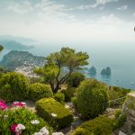 Panorama of Capri Island from Mount Solaro, Italy