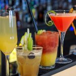 Cocktails drinks on bar