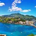 A scenic view of Ischia Island in Italy