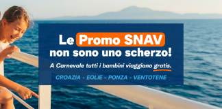 Carnevale: con SNAV i bambini viaggiano gratis! Promo Carnevale SNAV